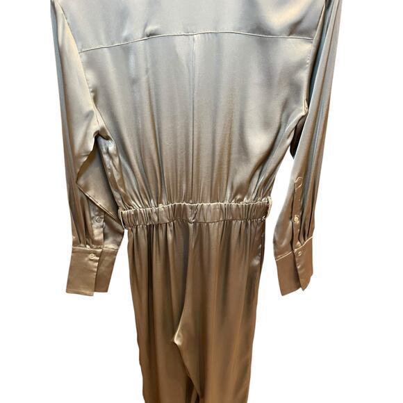 Nordstrom Brand, MELLODAY Long Sleeve Stain Utility Jumpsuit in Olive Size Small - Picture 9 of 13